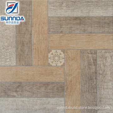 Wooden Pattern Decortative Interior and outdoor Square Ceramic Floor Tile 40X40cm